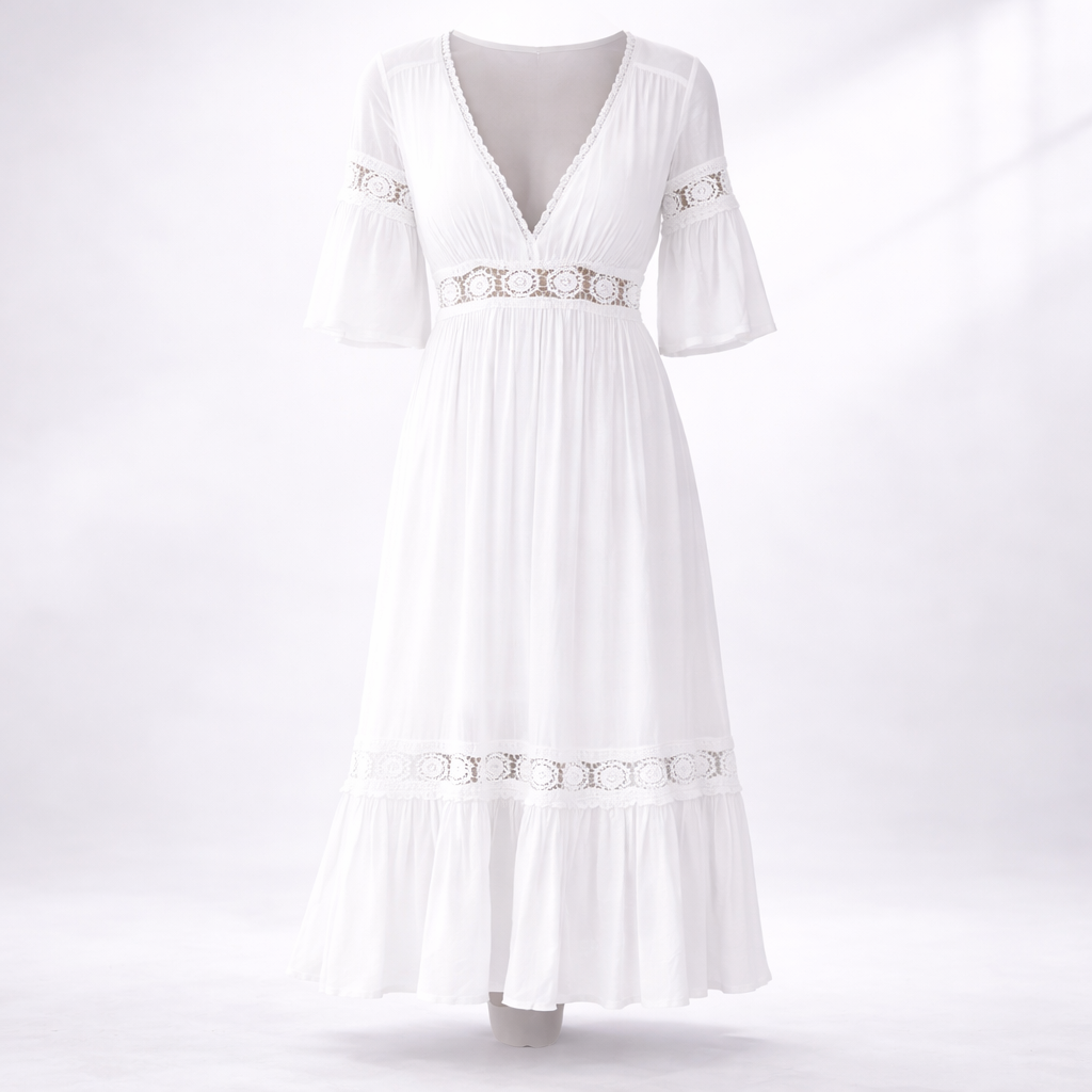 Isabella Grace | White Summer Dress For Women