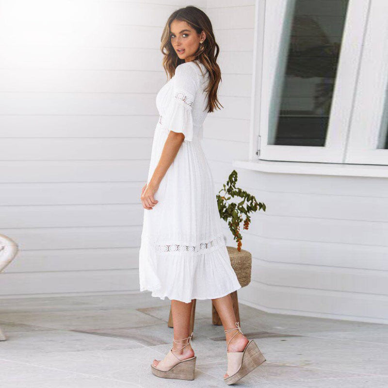 Isabella Grace | White Summer Dress For Women