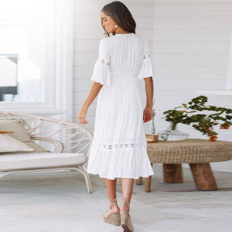Isabella Grace | White Summer Dress For Women