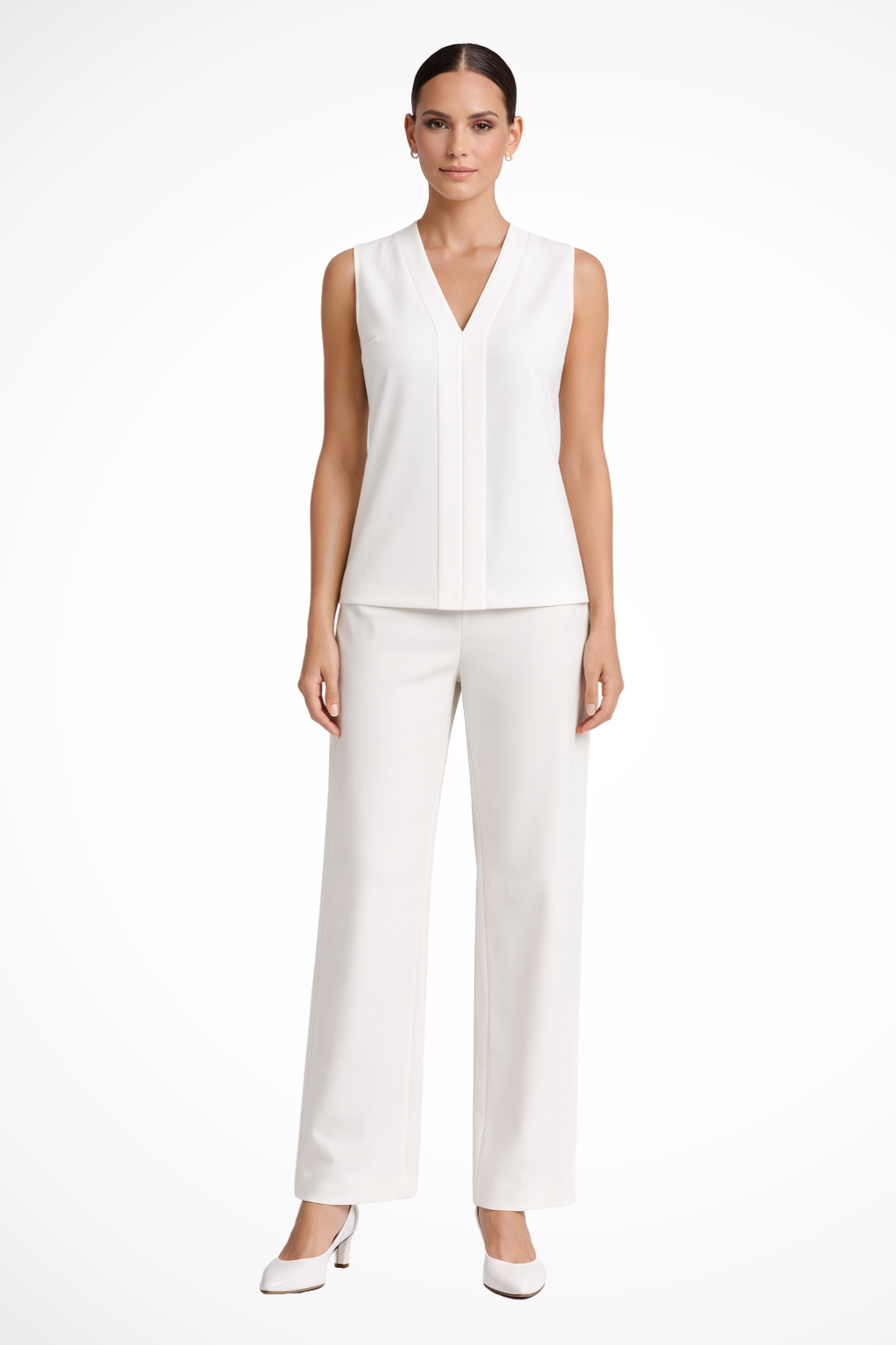 Isabella Haily | Elegant Sleeveless V-Neck Blouse