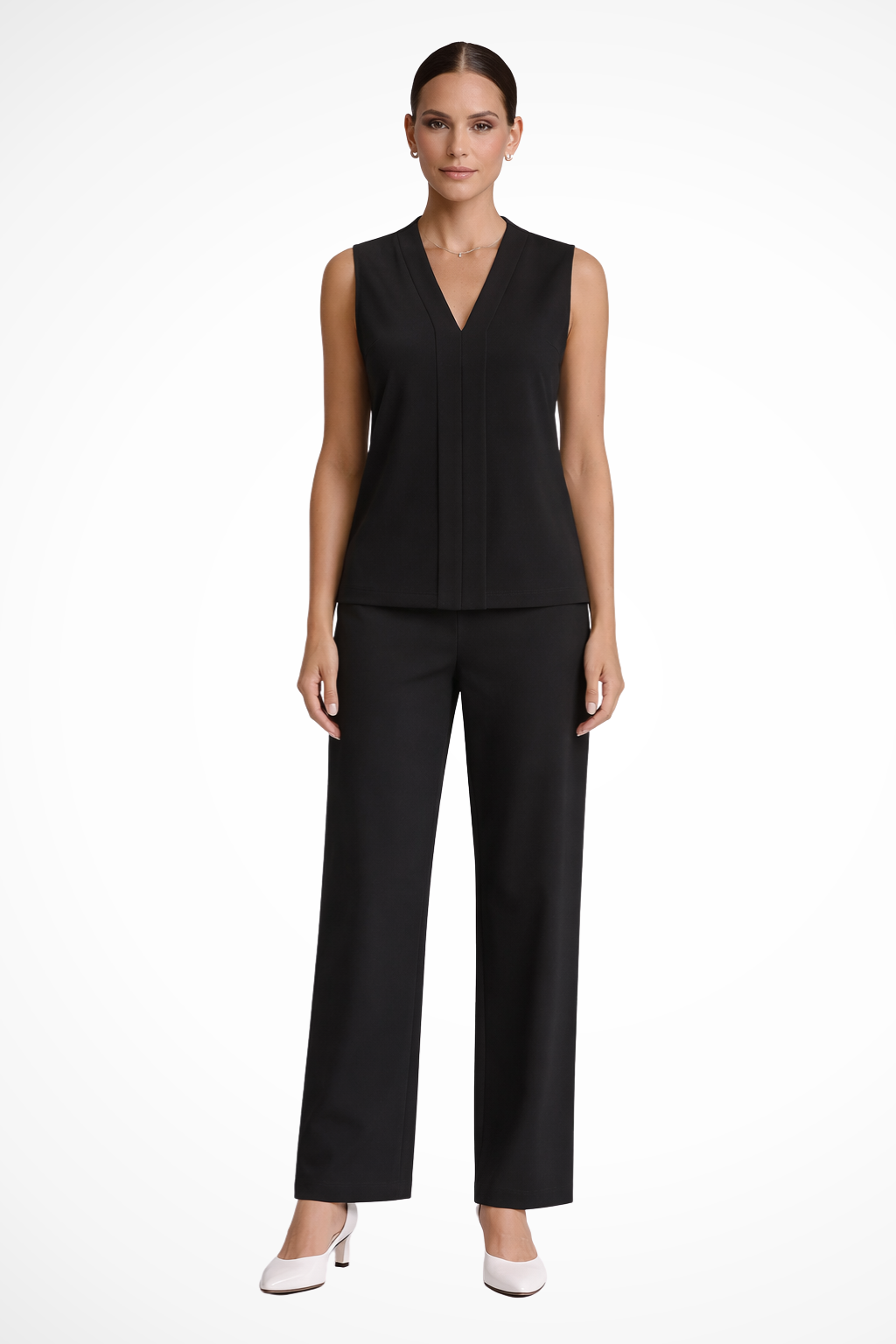 Isabella Haily | Elegant Sleeveless V-Neck Blouse