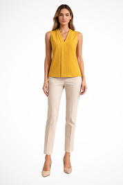 Isabella Haily | Elegant Sleeveless V-Neck Blouse