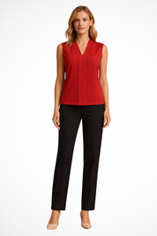 Isabella Haily | Elegant Sleeveless V-Neck Blouse