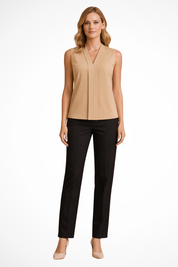 Isabella Haily | Elegant Sleeveless V-Neck Blouse