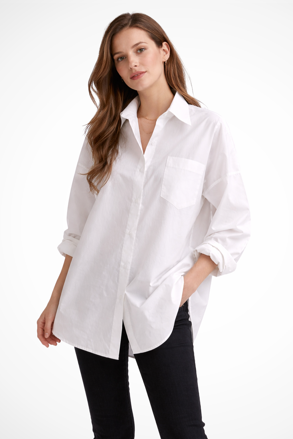 Isabella Moreau | Effortless Oversized Cotton Shirt For Women
