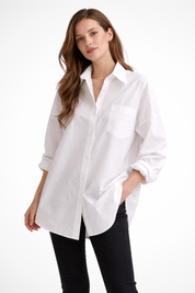 Isabella Moreau | Effortless Oversized Cotton Shirt For Women