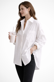 Isabella Moreau | Effortless Oversized Cotton Shirt For Women