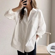 Isabella Moreau | Effortless Oversized Cotton Shirt For Women