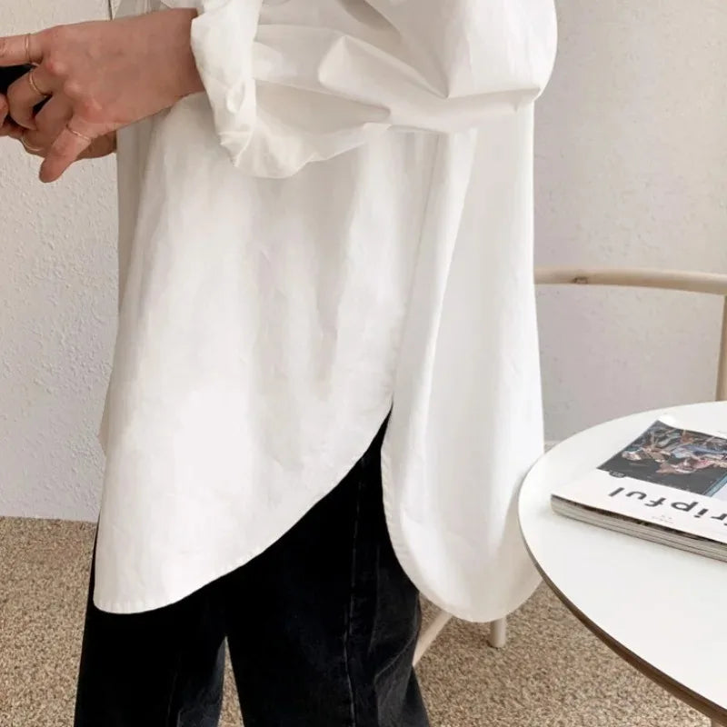 Isabella Moreau | Effortless Oversized Cotton Shirt For Women