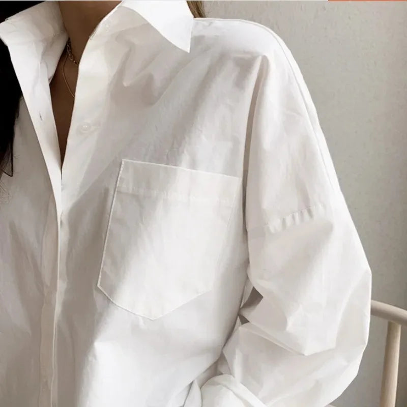 Isabella Moreau | Effortless Oversized Cotton Shirt For Women