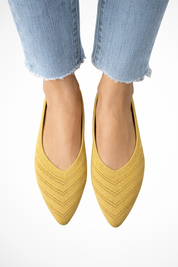 Isabella Romano | Pointed Knit Flats For Women