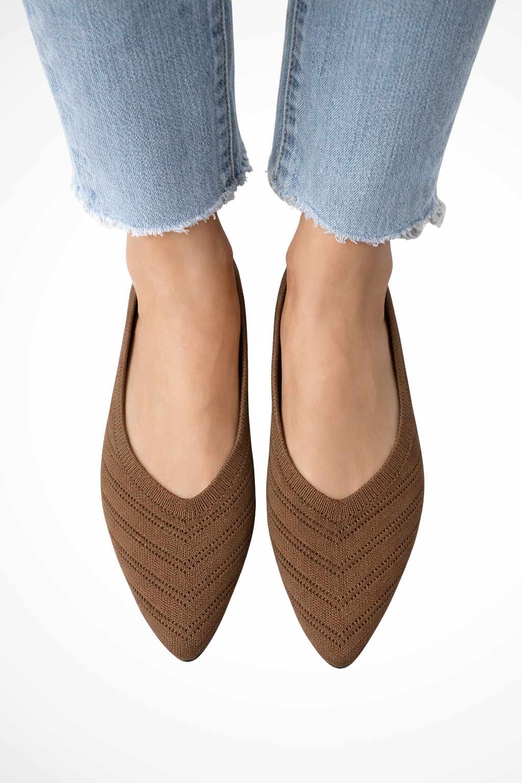 Isabella Romano | Pointed Knit Flats For Women