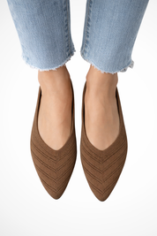 Isabella Romano | Pointed Knit Flats For Women