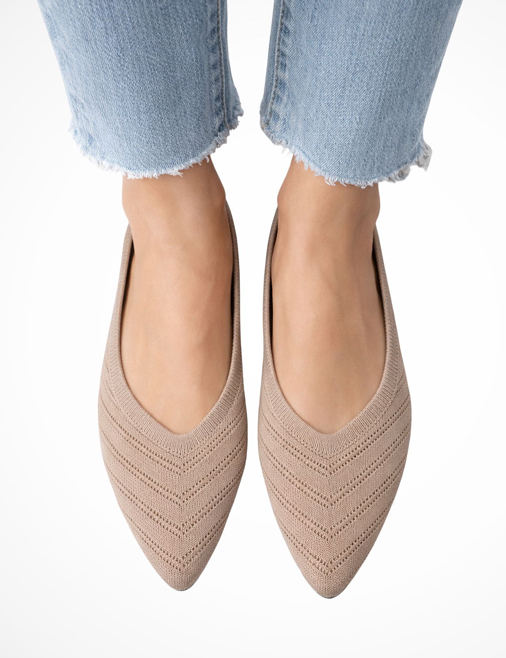 Isabella Romano | Pointed Knit Flats For Women