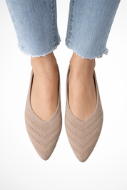 Isabella Romano | Pointed Knit Flats For Women