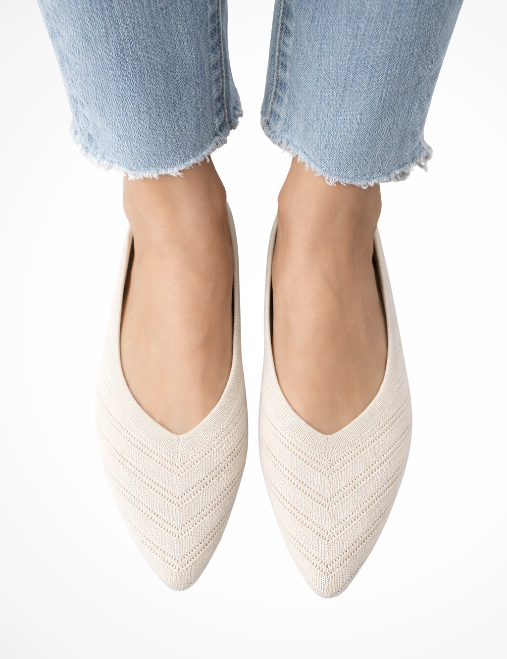 Isabella Romano | Pointed Knit Flats For Women