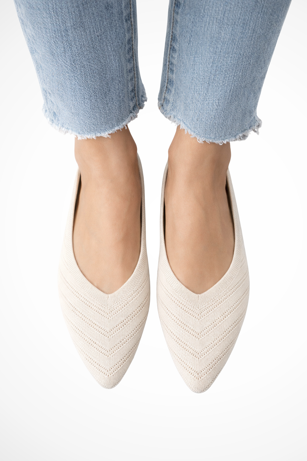 Isabella Romano | Pointed Knit Flats For Women