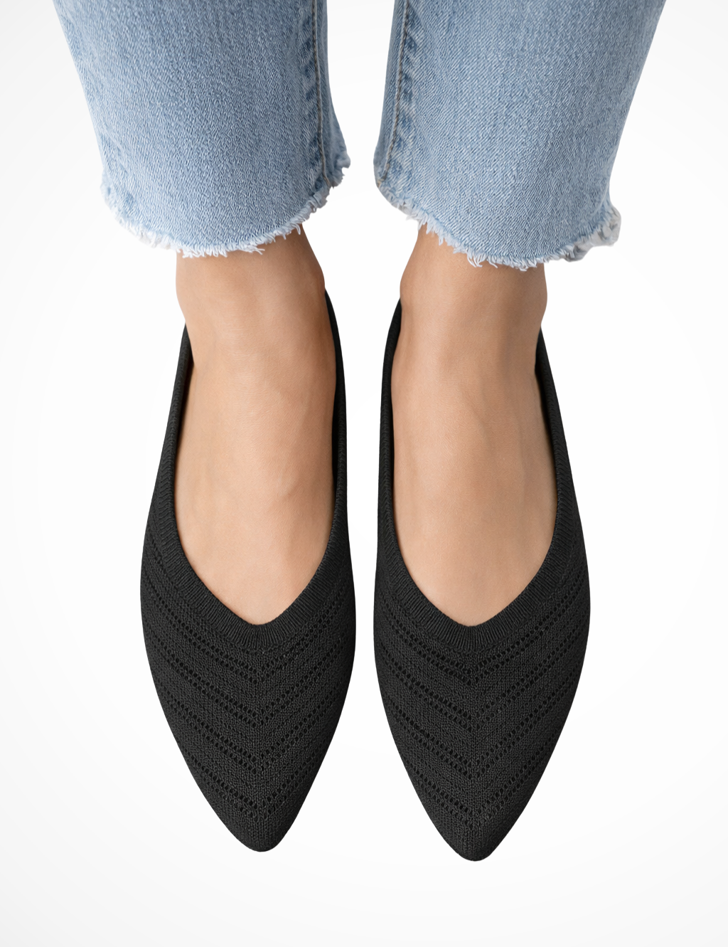 Isabella Romano | Pointed Knit Flats For Women