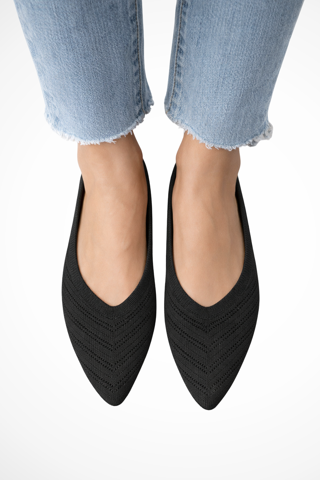 Isabella Romano | Pointed Knit Flats For Women