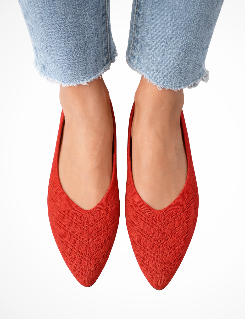 Isabella Romano | Pointed Knit Flats For Women