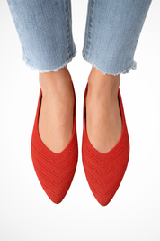 Isabella Romano | Pointed Knit Flats For Women