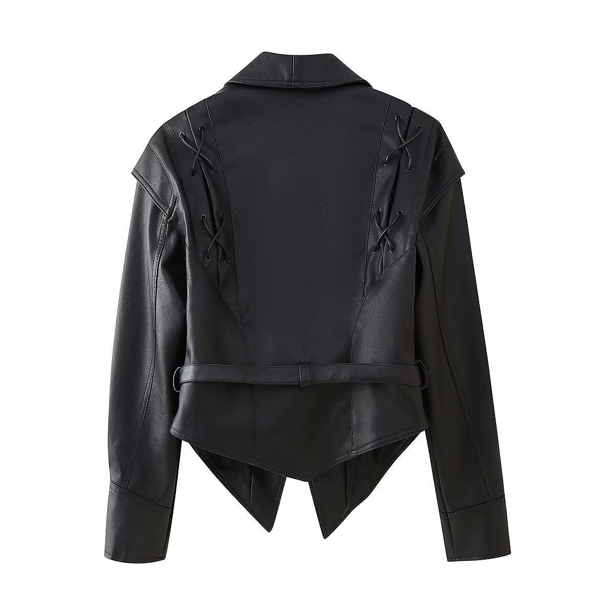 Isabelle Fournier | Belted Leather Jacket For Women