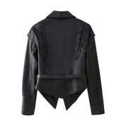 Isabelle Fournier | Belted Leather Jacket For Women