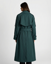 Isabelle Fournier | Elegant Belted Long Trench Coat For Women