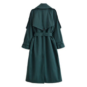 Isabelle Fournier | Elegant Belted Long Trench Coat For Women