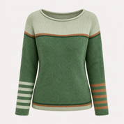 Isla Barlow | Dzianinowy sweter w kontrastowych kolorach