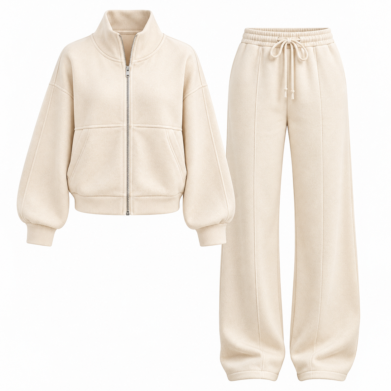 Isla Pennington | Ensemble pull et pantalon côtelés Gris
