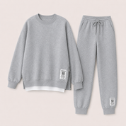 Isla Thompson | Rivara Minimalist Lounge Set in Grey Marl