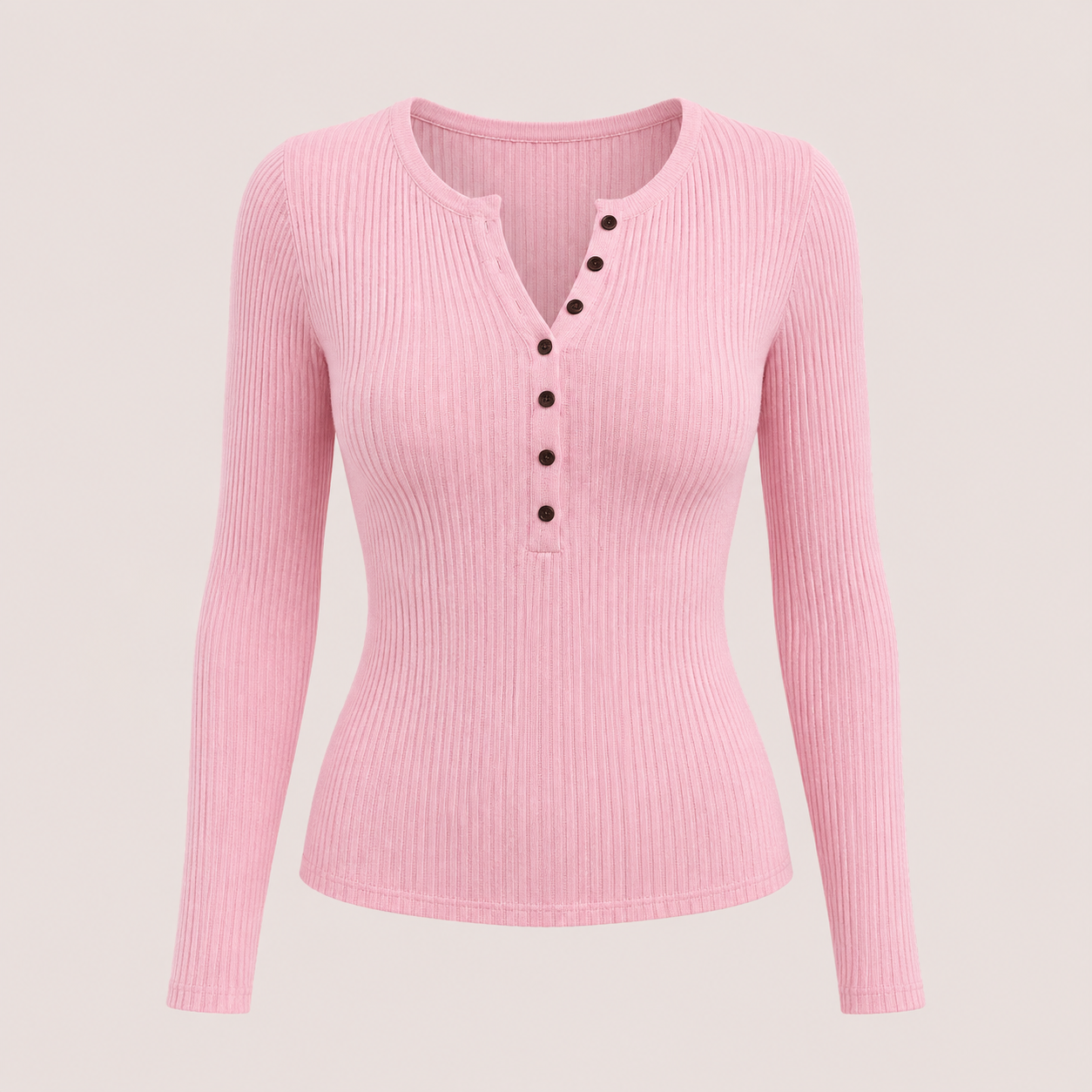Isla Walker | Pull en maille côtelée boutonnée sur le devant