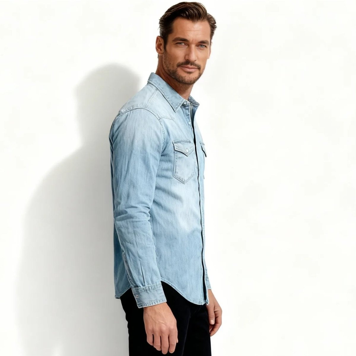 Jackson Hayes | Blue Denim Shirt For Men
