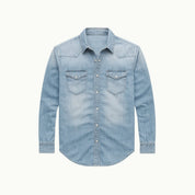 Jackson Hayes | Blue Denim Shirt For Men