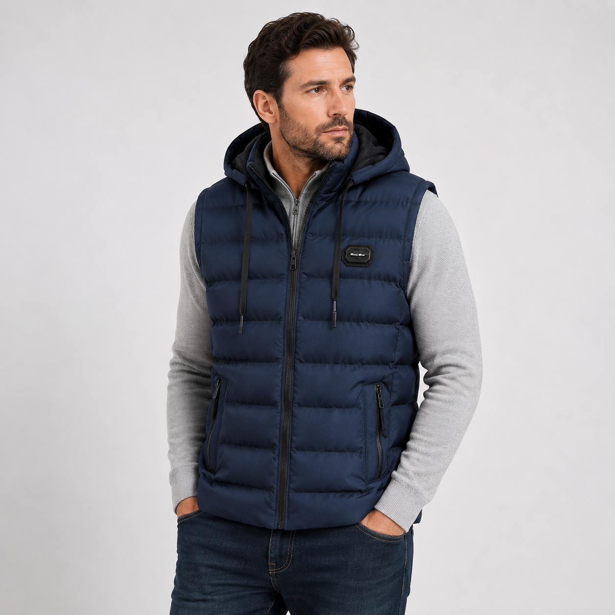 James Alderton | Gilet matelassé à capuche Adonis | Chaleur isolante