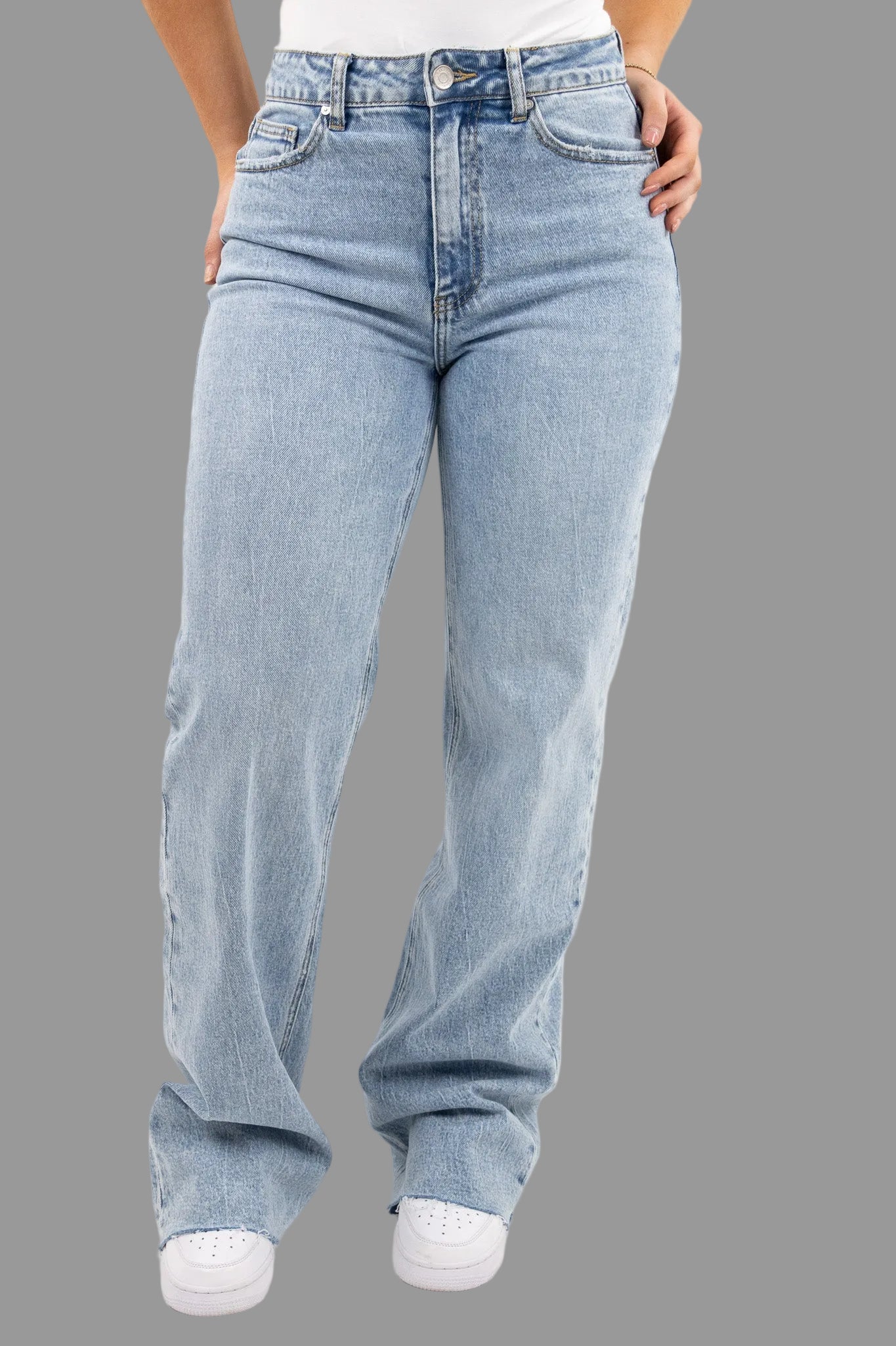 Joana | Women's Wide Leg Stretch Denim Boyfriend Jeans