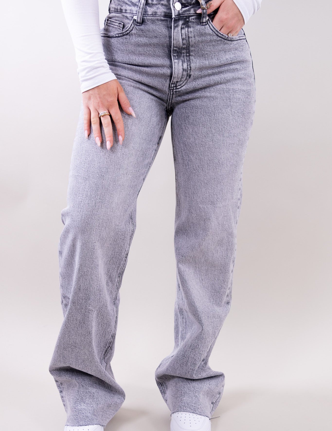Joana | Women's Wide Leg Stretch Denim Boyfriend Jeans