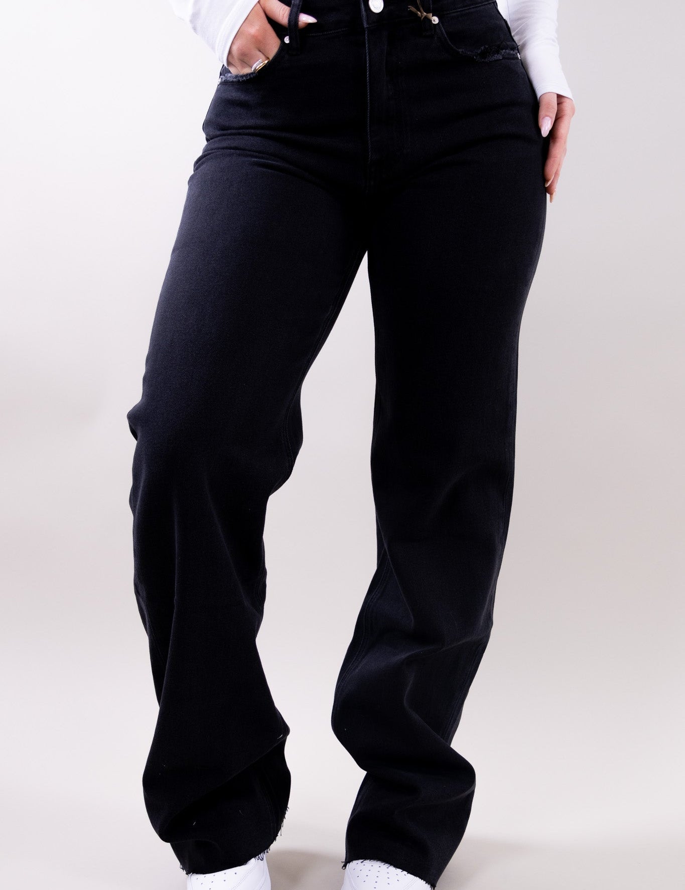 Joana | Women's Wide Leg Stretch Denim Boyfriend Jeans