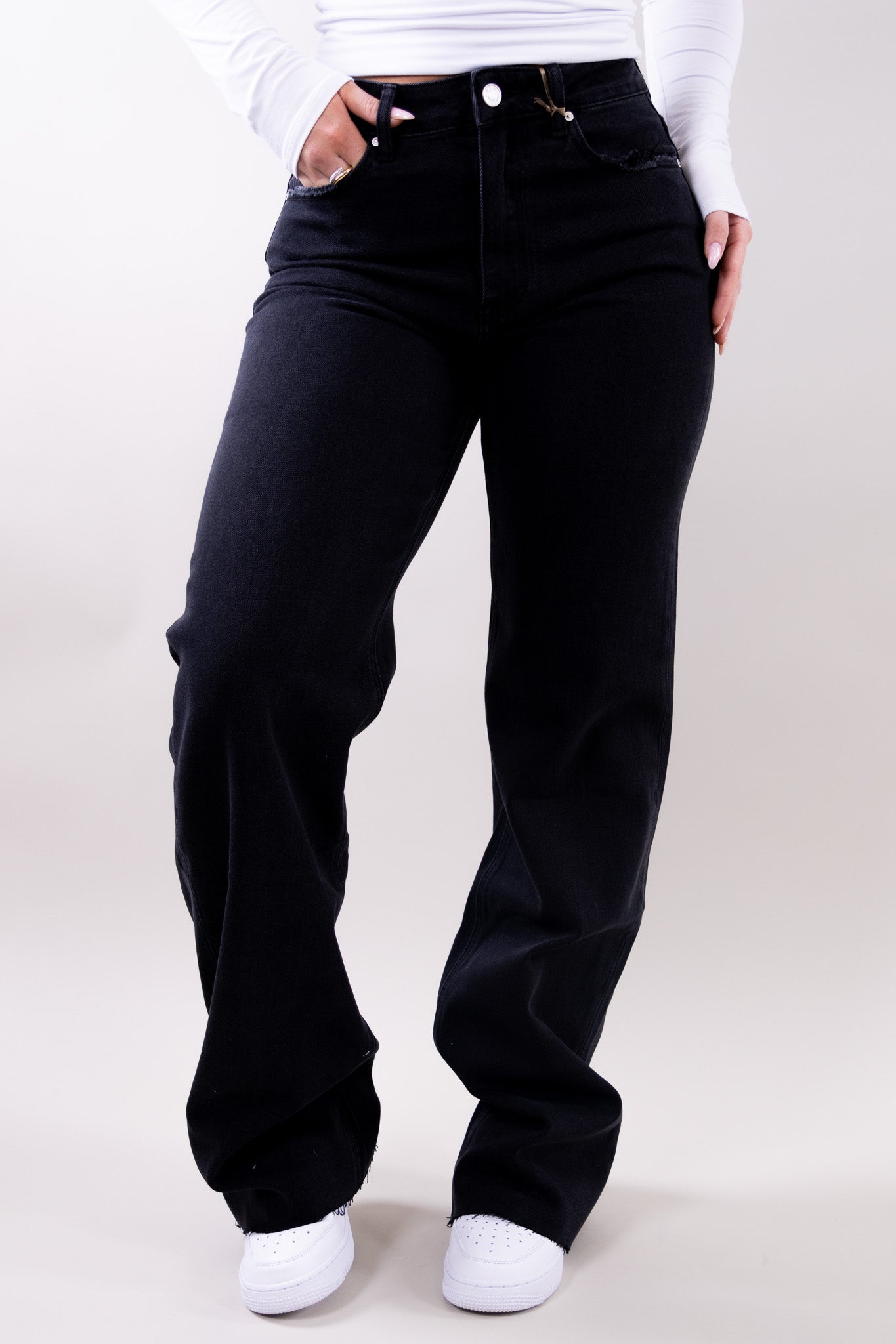 Joana | Women's Wide Leg Stretch Denim Boyfriend Jeans