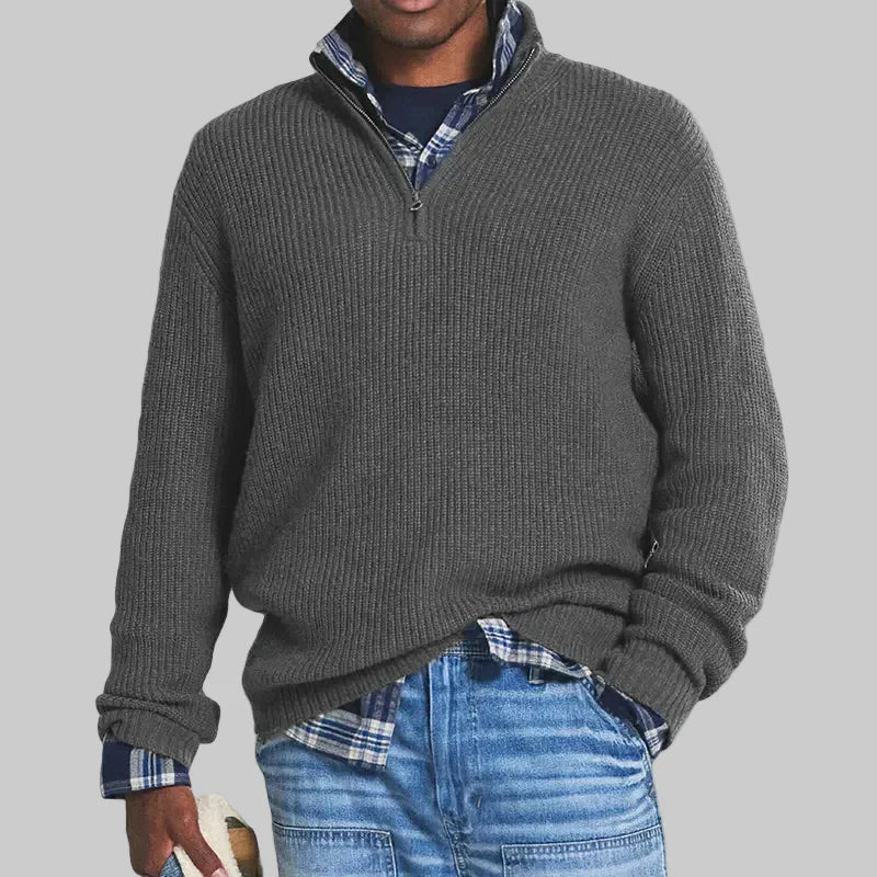 Julian_Montague_Grey_Quarter_Zip_Sweater_For_Men_115296204308866.webp