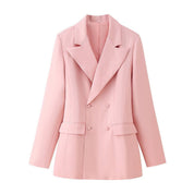 Juliette Morel | Elegant Double-Breasted Tailored Blazer For Women
