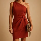 Karis Ellington | One-Shoulder Bow-Tie Dress