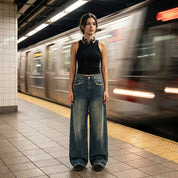 Kaylee | Women's Wide-Leg Vintage Denim Boyfriend Jeans