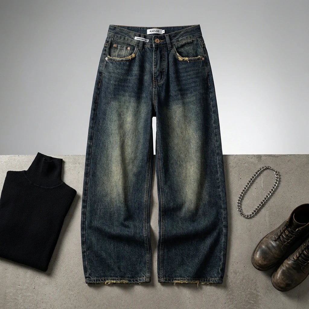 Kaylee | Women's Wide-Leg Vintage Denim Boyfriend Jeans
