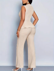 Kendra Brooks | Peplum Top & Trousers Set