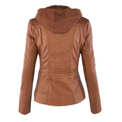 Marnie Ashcombe | Leather Jacket With Hood For Women