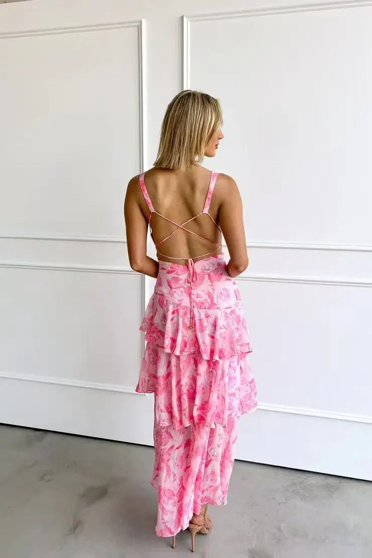 Leah Roberts | Tiered V-Neck Maxi Dress