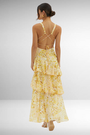 Leah Roberts | Tiered V-Neck Maxi Dress