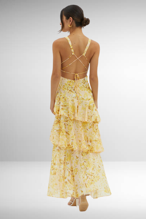 Leah Roberts | Tiered V-Neck Maxi Dress